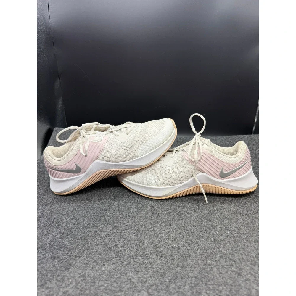 Nike MC Trainer Womens White Pink Silver Training Shoes CU3584-010 Size 10